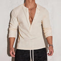 Stehkragen-Langarmshirt mit Streifen – Bild 10 | LuxeStyle