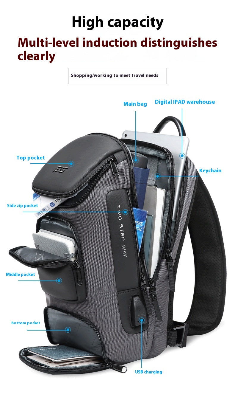 Mechanischer Schulterrucksack für Männer – Bild 3 | LuxeStyle