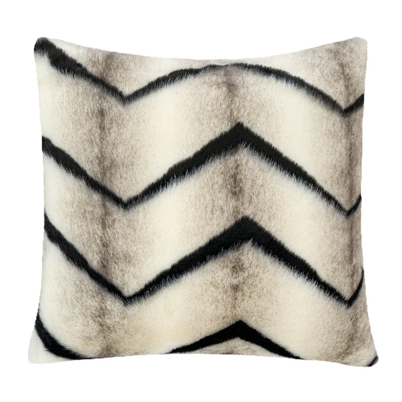 Kissenbezug Zebra-Tiger-Muster, Plüsch – Bild 2 | LuxeStyle