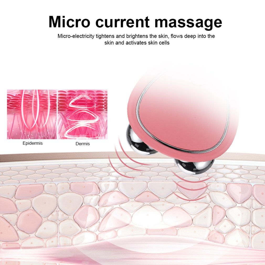 Mikrostrom Gesichtsmassagegerät mit Doppelroller