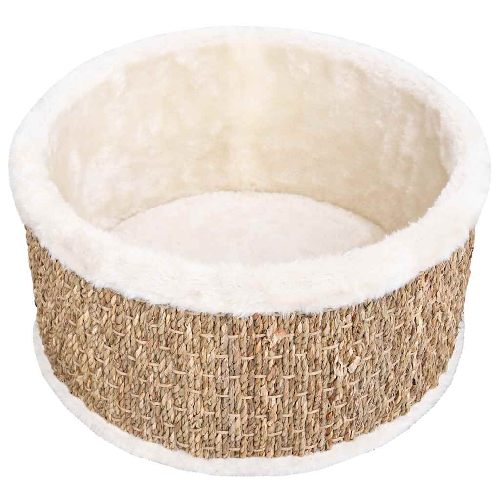 Rundes Katzenbett aus Seegras, 36 cm