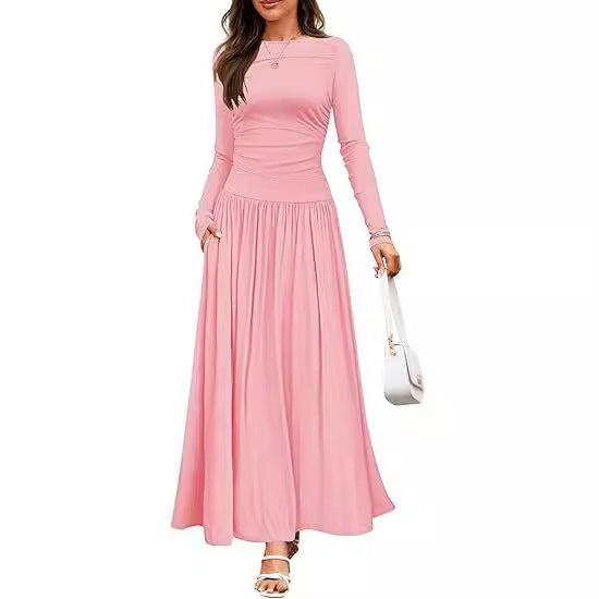 Langarm-Kleid mit Taschen