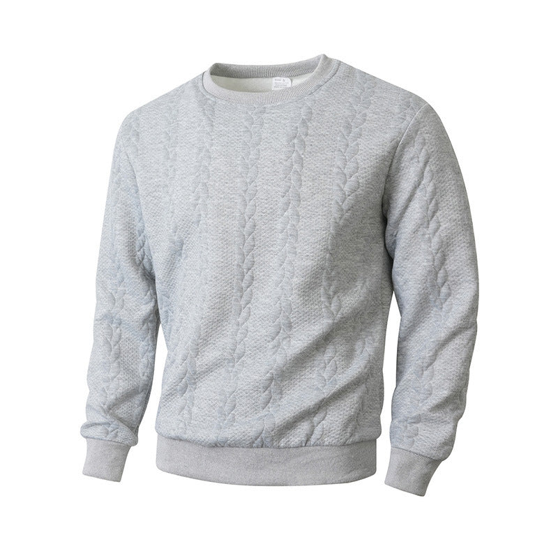 Herren Rundhals-Pullover in Unifarben