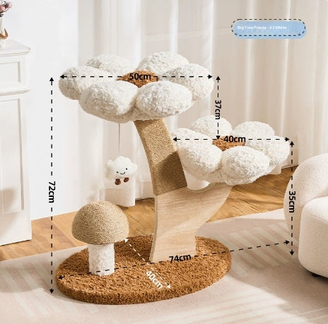 Kompakter Katzenbaum mit Kratzpilz