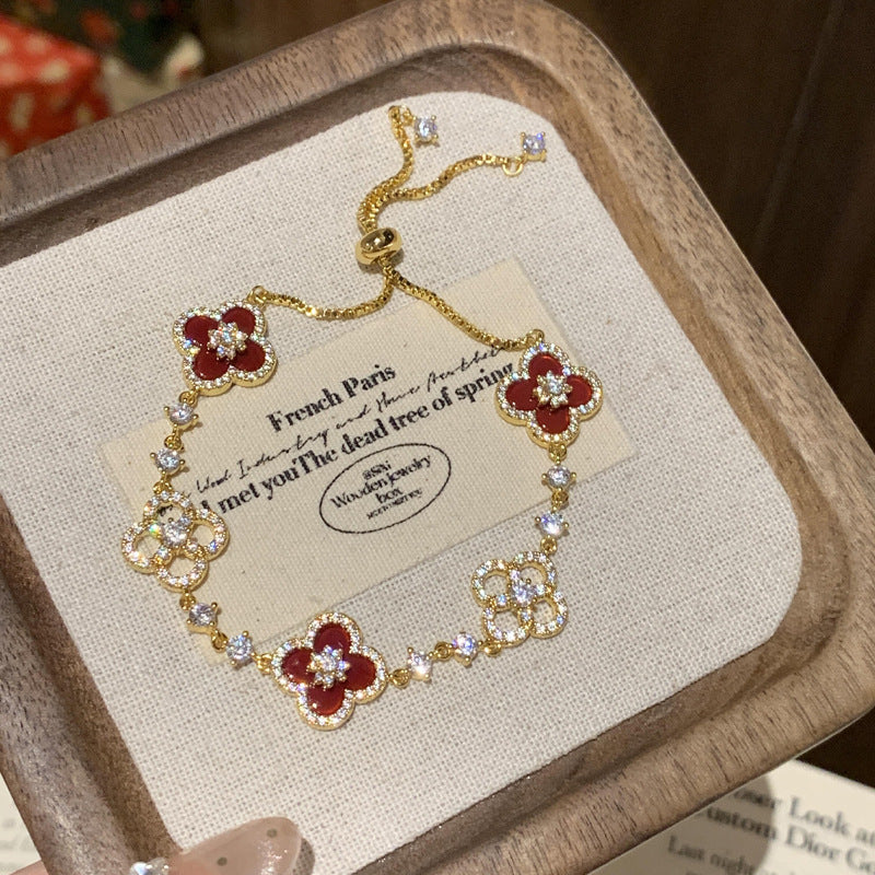 Vergoldetes Armband mit bunten Zirkonia – Ansicht 2