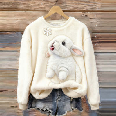 Bedrucktes Flannel-Sweatshirt für Damen