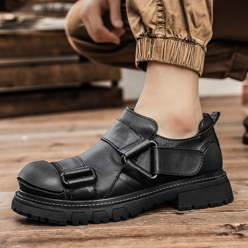 Vintage-Arbeitsstiefel aus Vollnarbenleder
