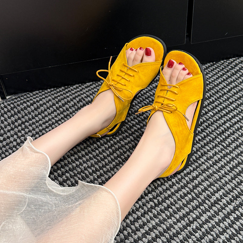 Römische Cut-Out Sandalen mit Schlupfriemen – Strandflips für Damen