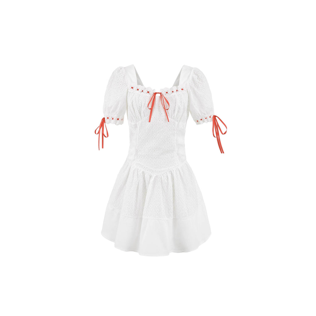 Süsses A-Linien Minikleid mit Schleife