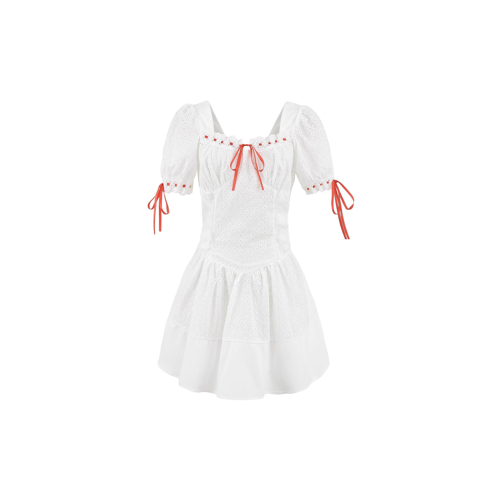 Süsses A-Linien Minikleid mit Schleife