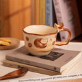 Keramikbecher mit Cartoon-Katzenmotiv | LuxeStyle