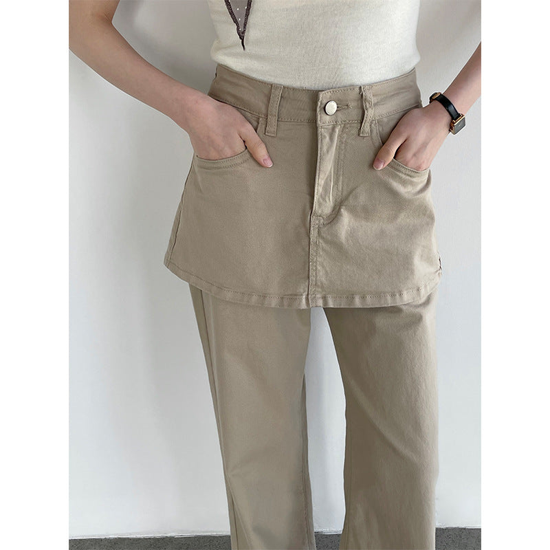 Hochtaillierte Weitbeinige Damen Casualhosen