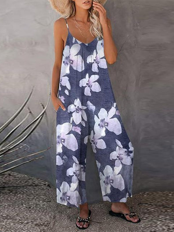 Damen Jumpsuit mit weitem Bein und Print