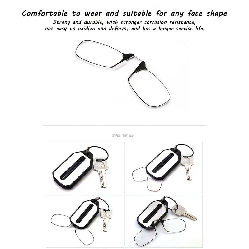 Blaulichtfilter Lesebrille mit Nasenclip