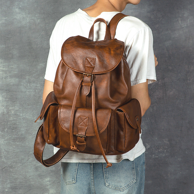 Echtes Leder Retro Rucksack – Bild 2 | LuxeStyle