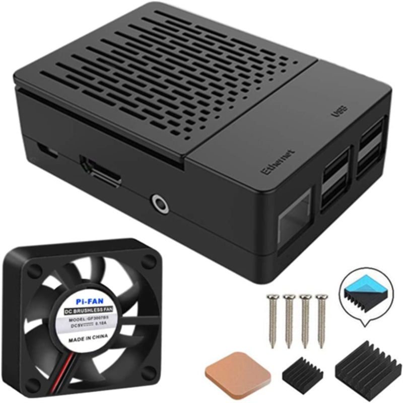 Schutzgehäuse für Raspberry Pi 4 mit Lüfter