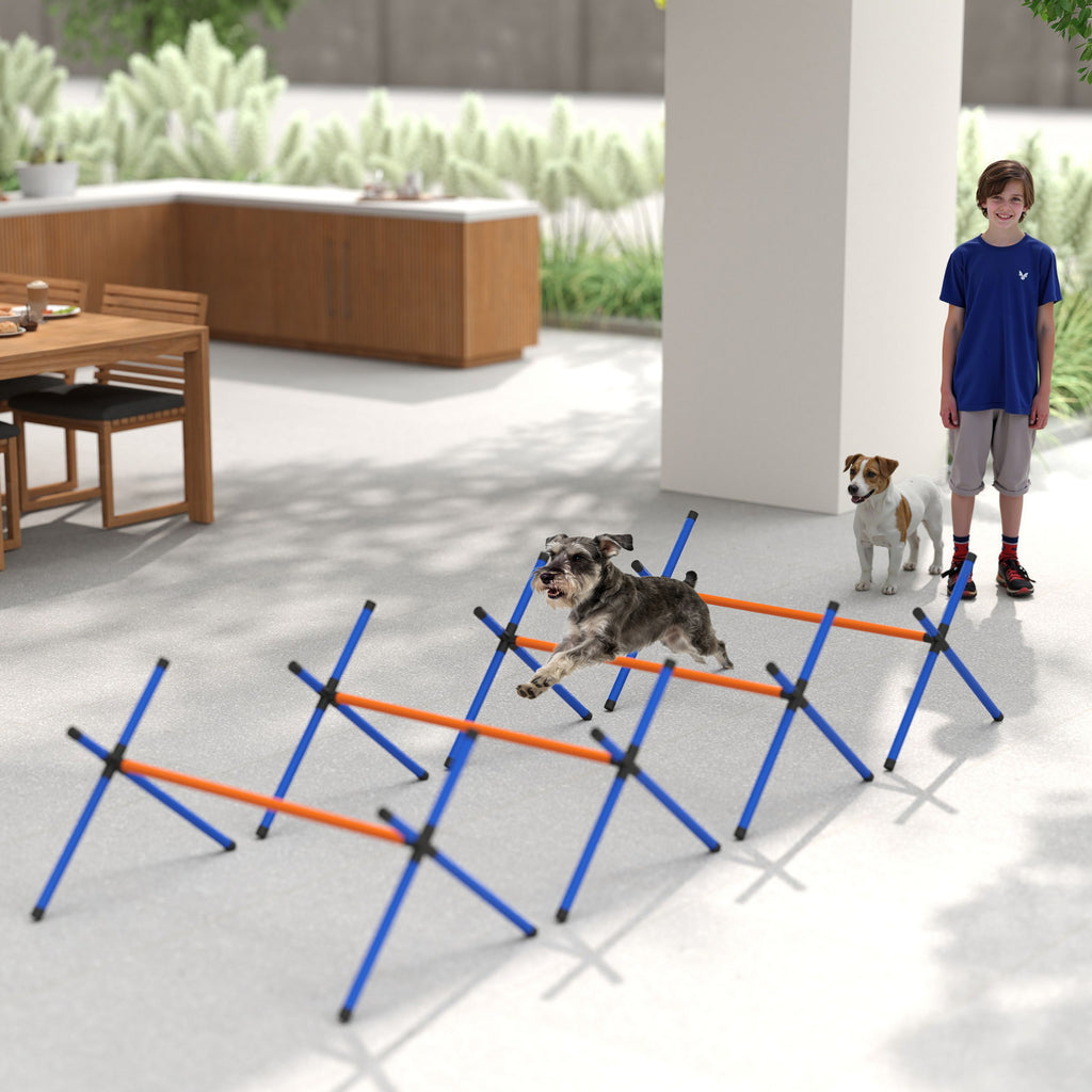 Hunde Agility-Set mit verstellbaren Hürden