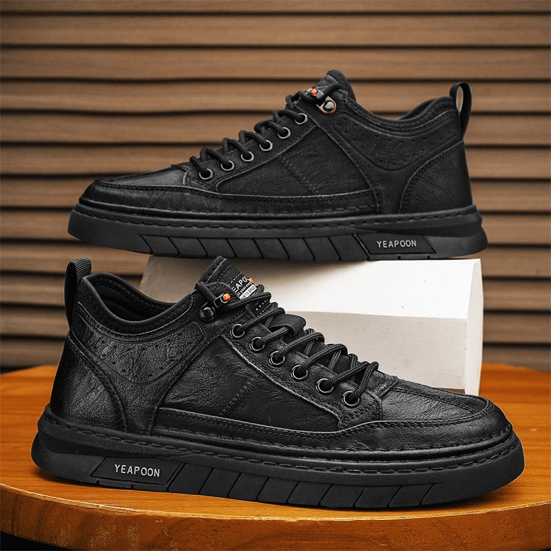 Männer-Low-Top-Lederschuhe mit rutschfester Sohle – Bild 5 | LuxeStyle