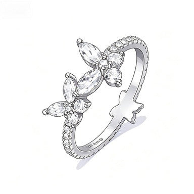 Prinzessin Kleiner Diamant Eleganter Ring