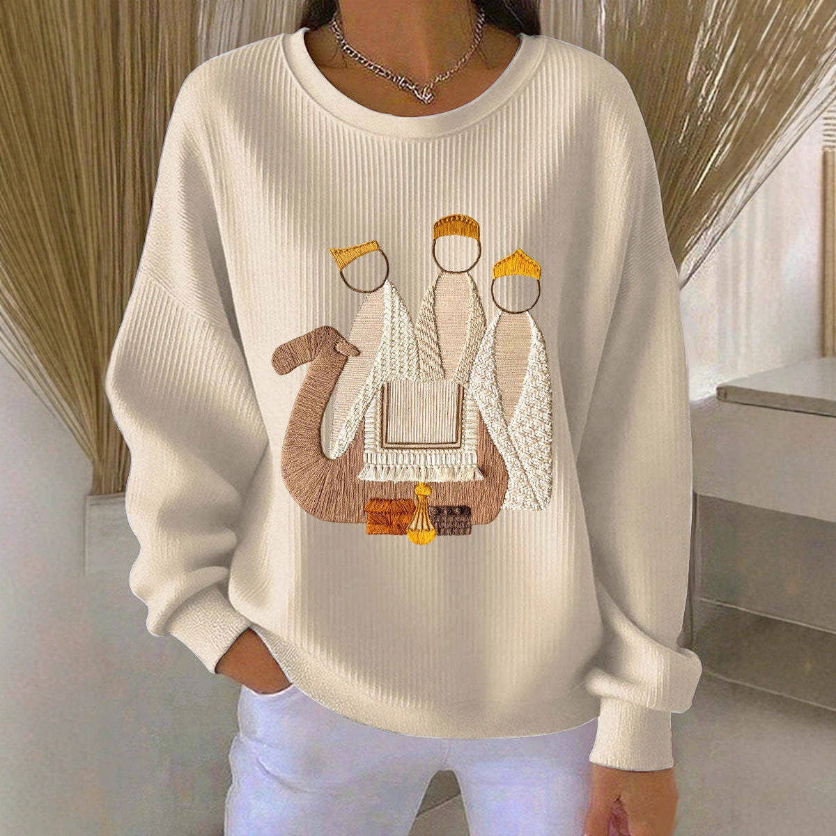 Weihnachts-Pullover Damen 3D-Druck