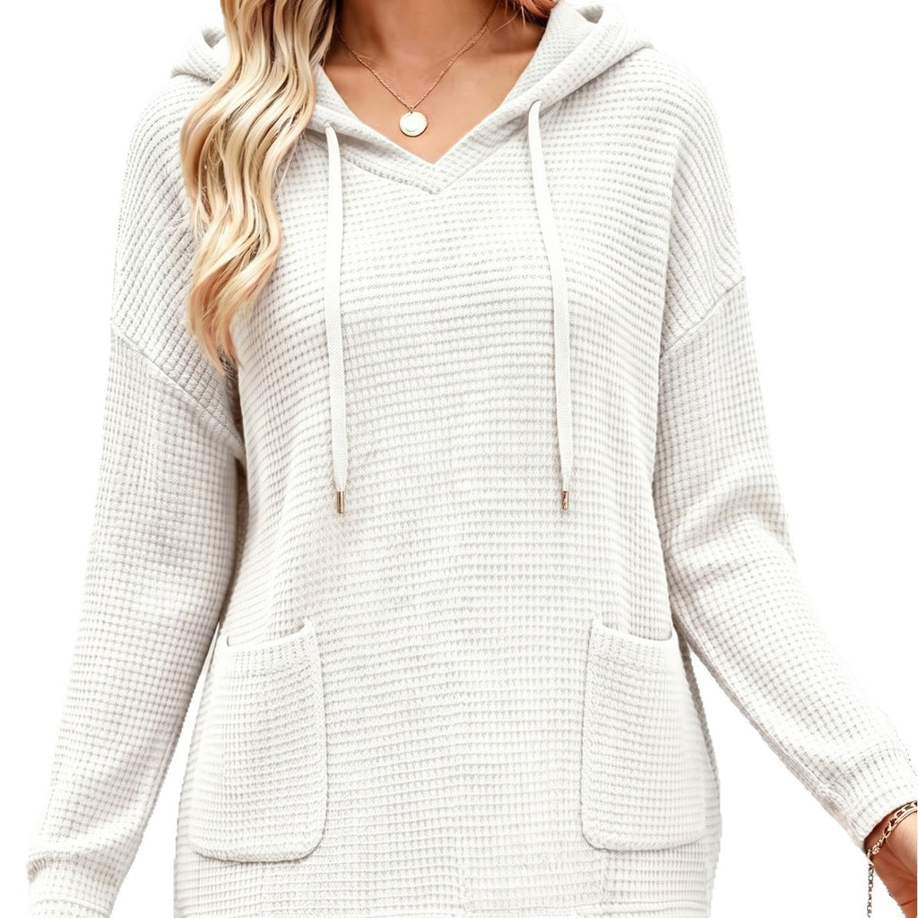 Kapuzenpullover Strick Loose-Fit Damen