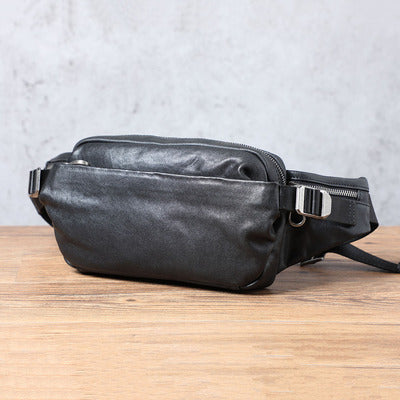 Kleiner Schulter-Rucksack aus Rindleder