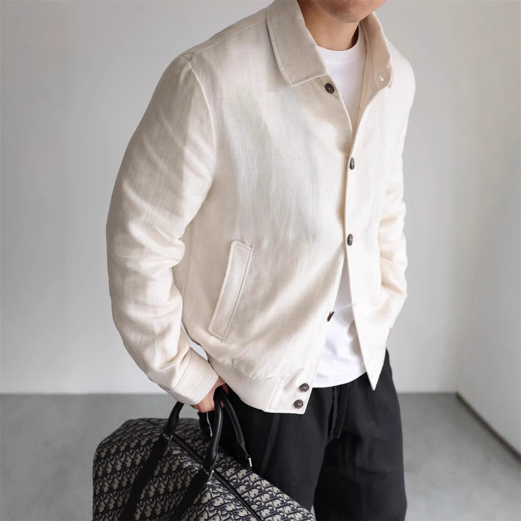Leichte Herrenjacke mit Linen-Futter