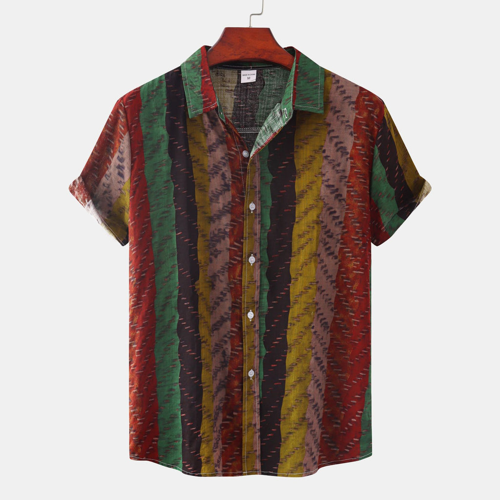 Afrikanischer Ethno-Stil Kurzarm-Shirt