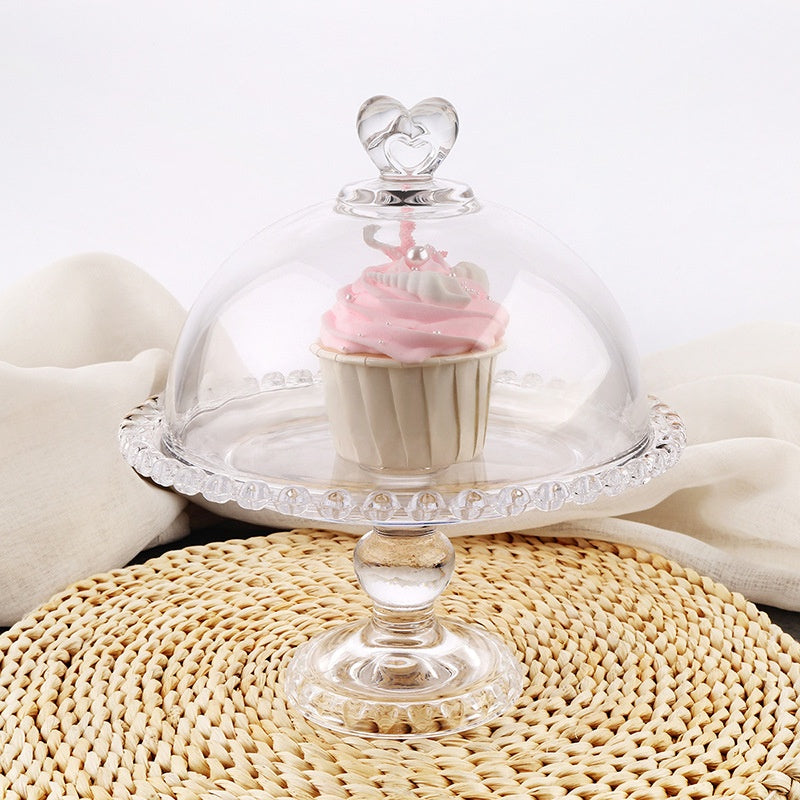 Herzförmige Glas Etagere für Kuchen & Desserts