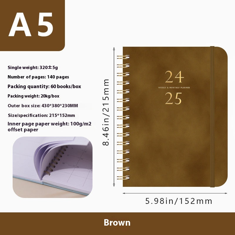 Kunstleder-Notizbuch mit Metallspirale A5 – Bild 5 | LuxeStyle