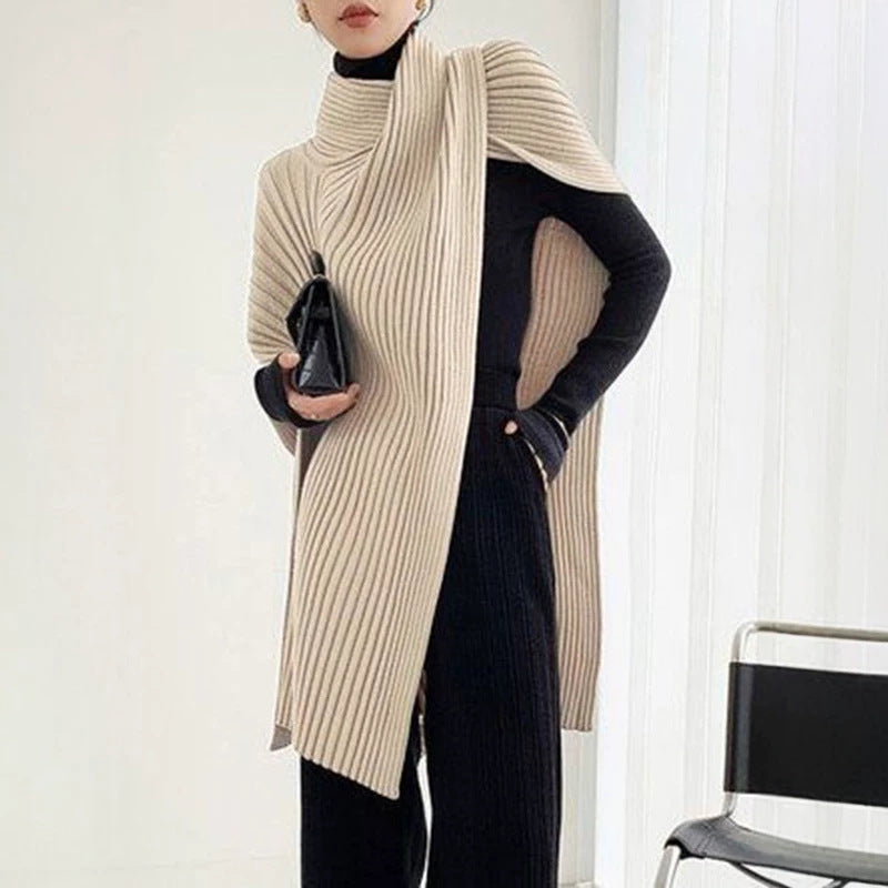 Asymmetrische Strickjacke