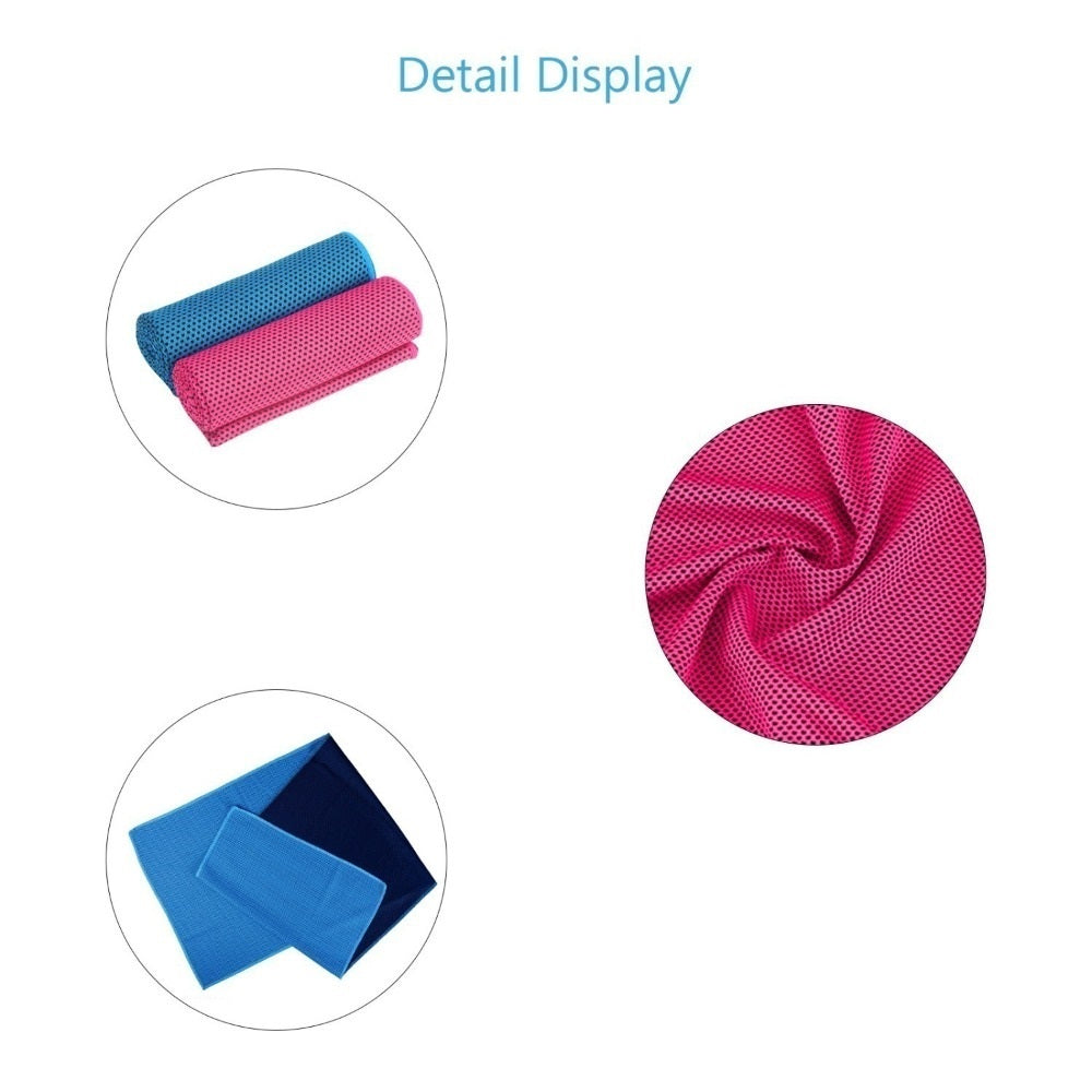 2er-Set kühlende Mikrofasertücher – Sky Blue & Magenta