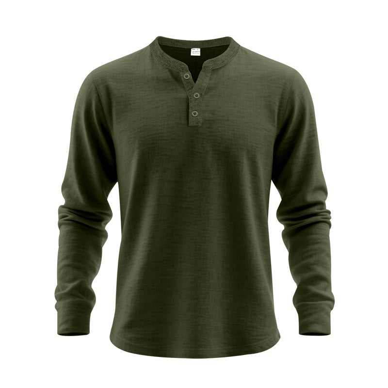 Herren Langarm Henley Shirt – Bild 8 | LuxeStyle