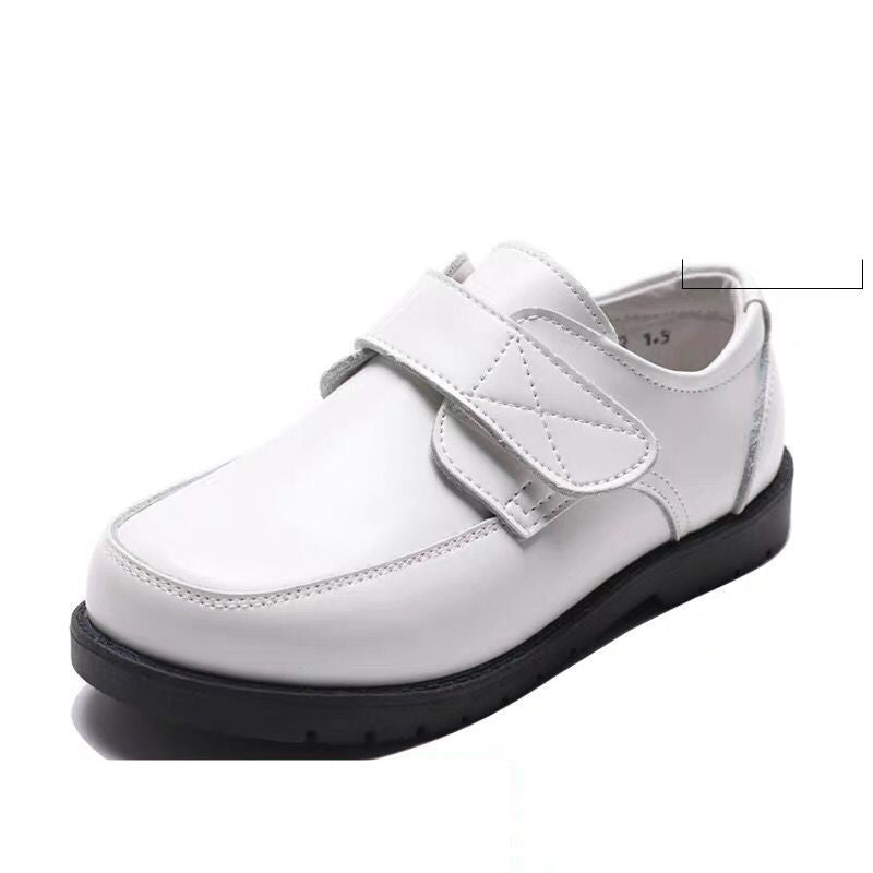 Weisse Kinder-Lederschuhe mit Klettverschluss – Bild 4 | LuxeStyle