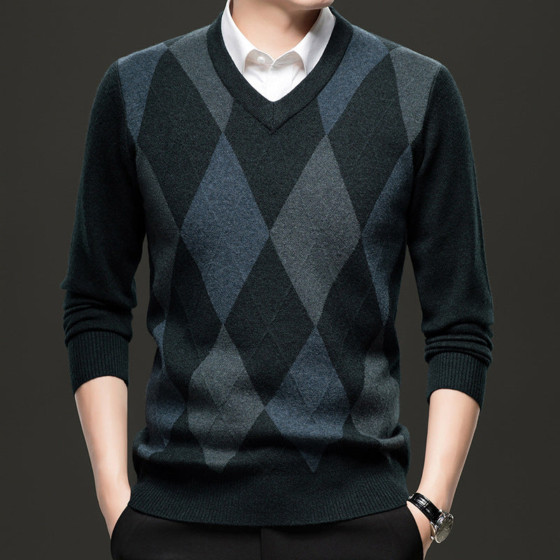 V-Neck Strickpullover für Herren