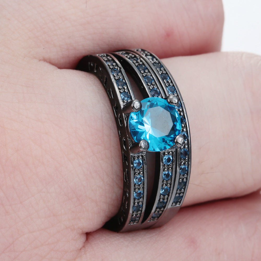 Ring Schwarz · Regenbogen-Kristall