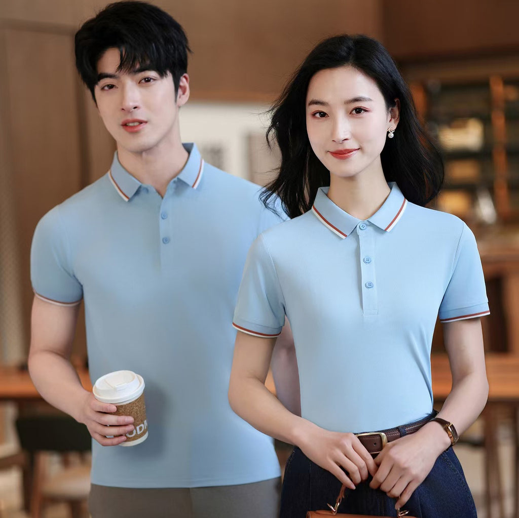 Polo-Shirt aus Eisseide mit Reverskragen – Bild 5 | LuxeStyle