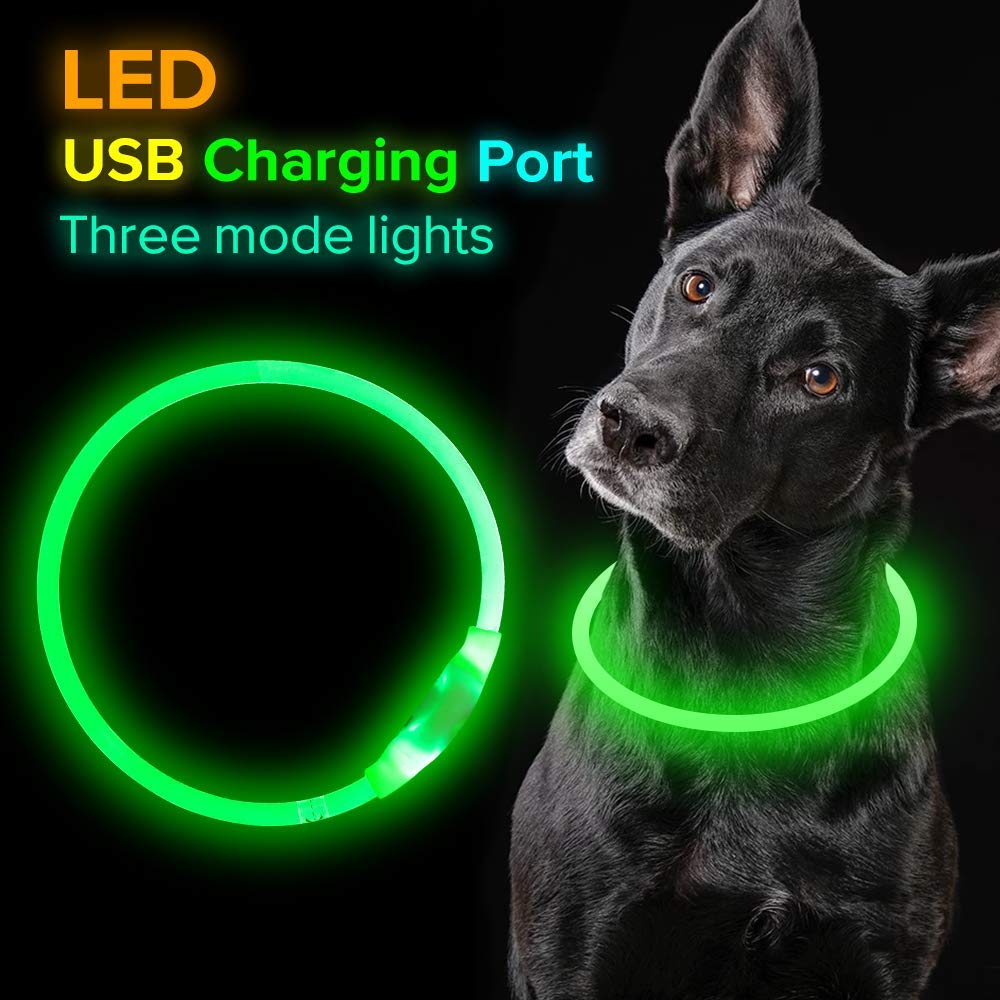 Leuchthalsband für Haustiere – USB-aufladbar