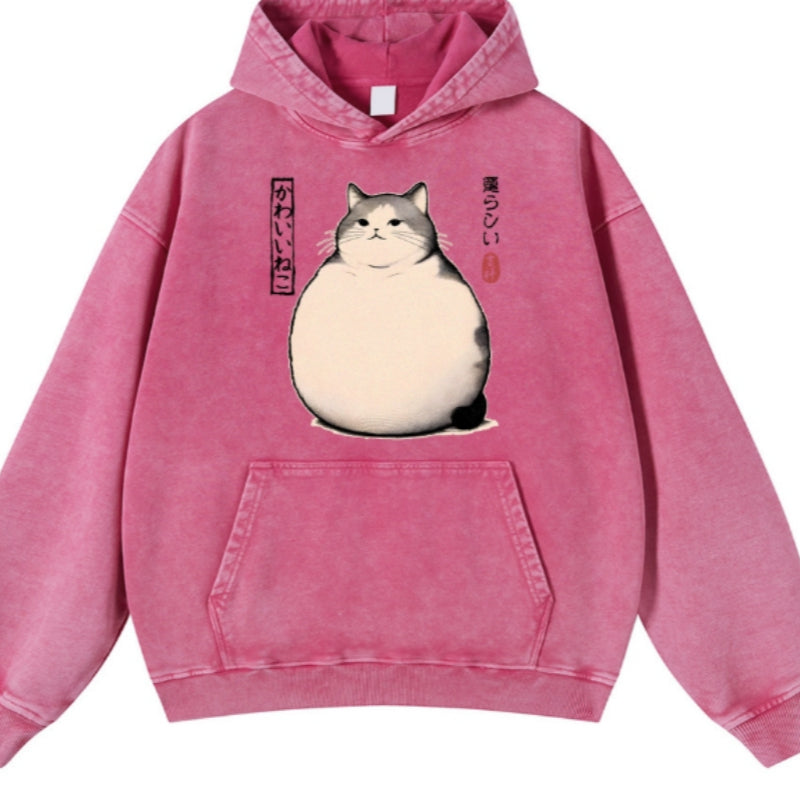 Heavyweight Kapuzenjacke im Used-Look