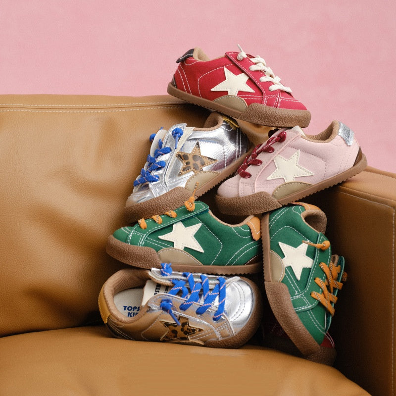 Kinderturnschuhe mit weicher Sohle – rot, grün, pink, silber – Bild 5 | LuxeStyle