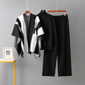 Klassisches Strickset mit Cape und Hose – Bild 3 | LuxeStyle
