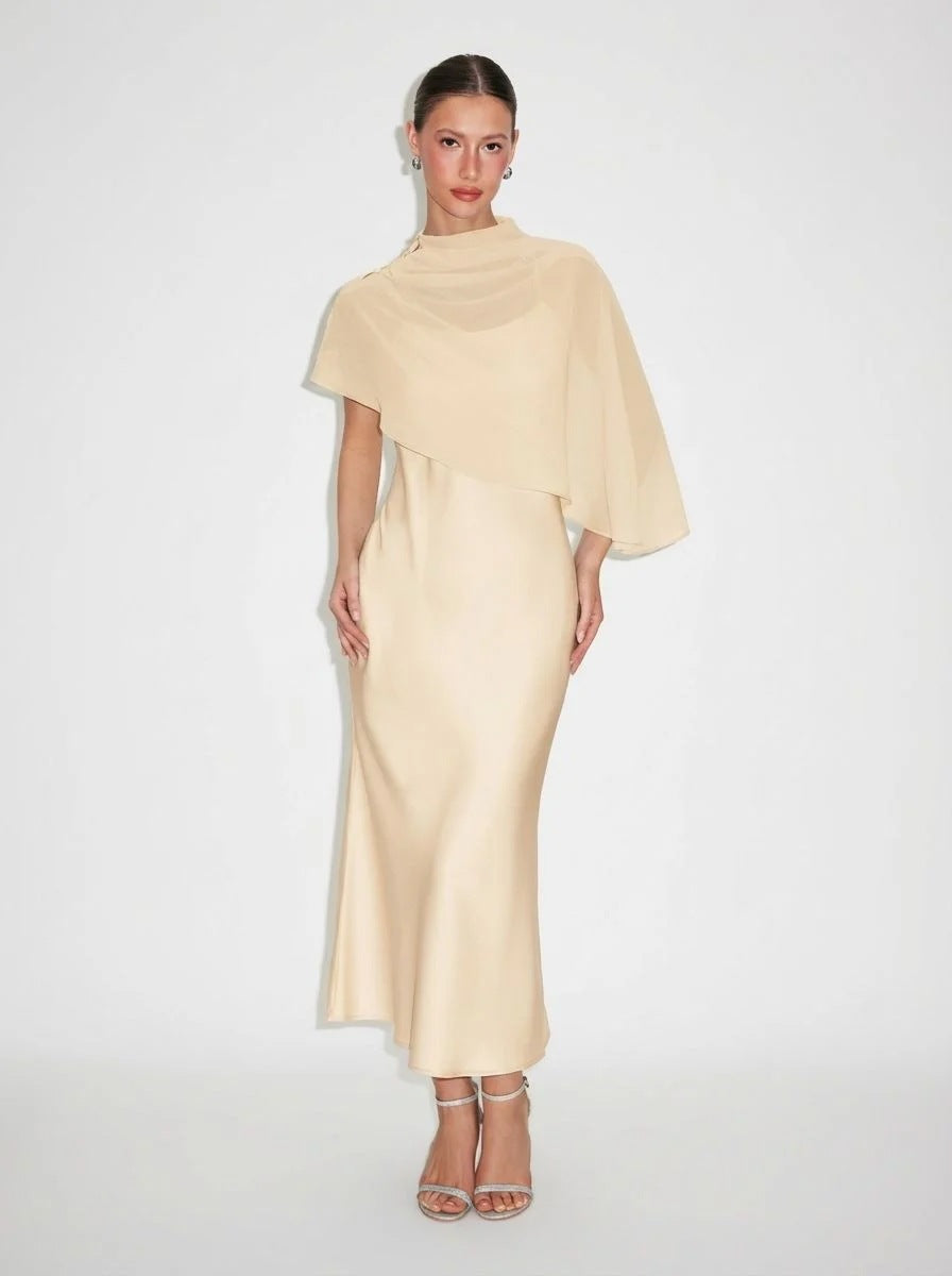 Leicht Luxus Schulterumhangkleid Damen