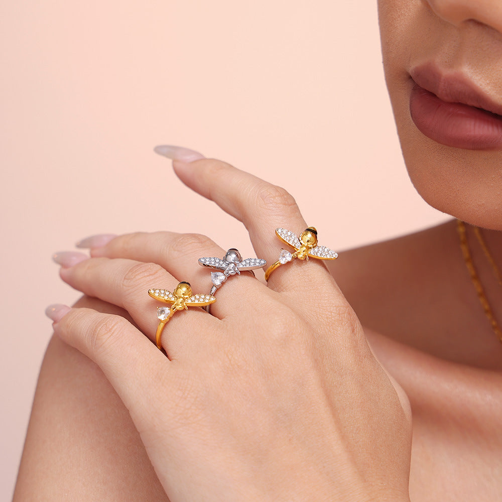 Bienen-Armband mit Zirkonia und Öl-Tropfen – Bild 2 | LuxeStyle