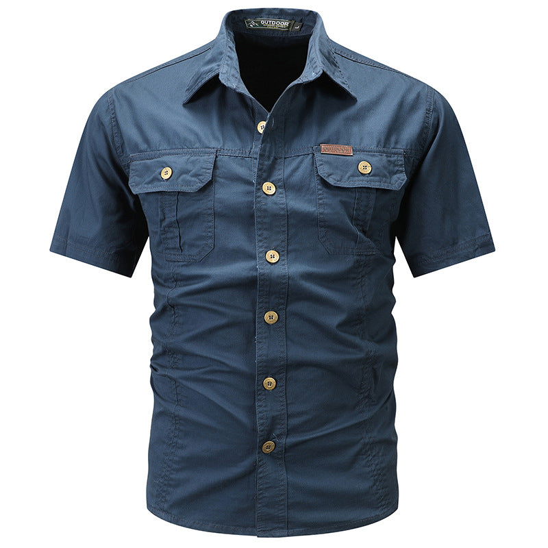 Kurzärmliges Herren-Shirt aus Baumwolle – Bild 3 | LuxeStyle