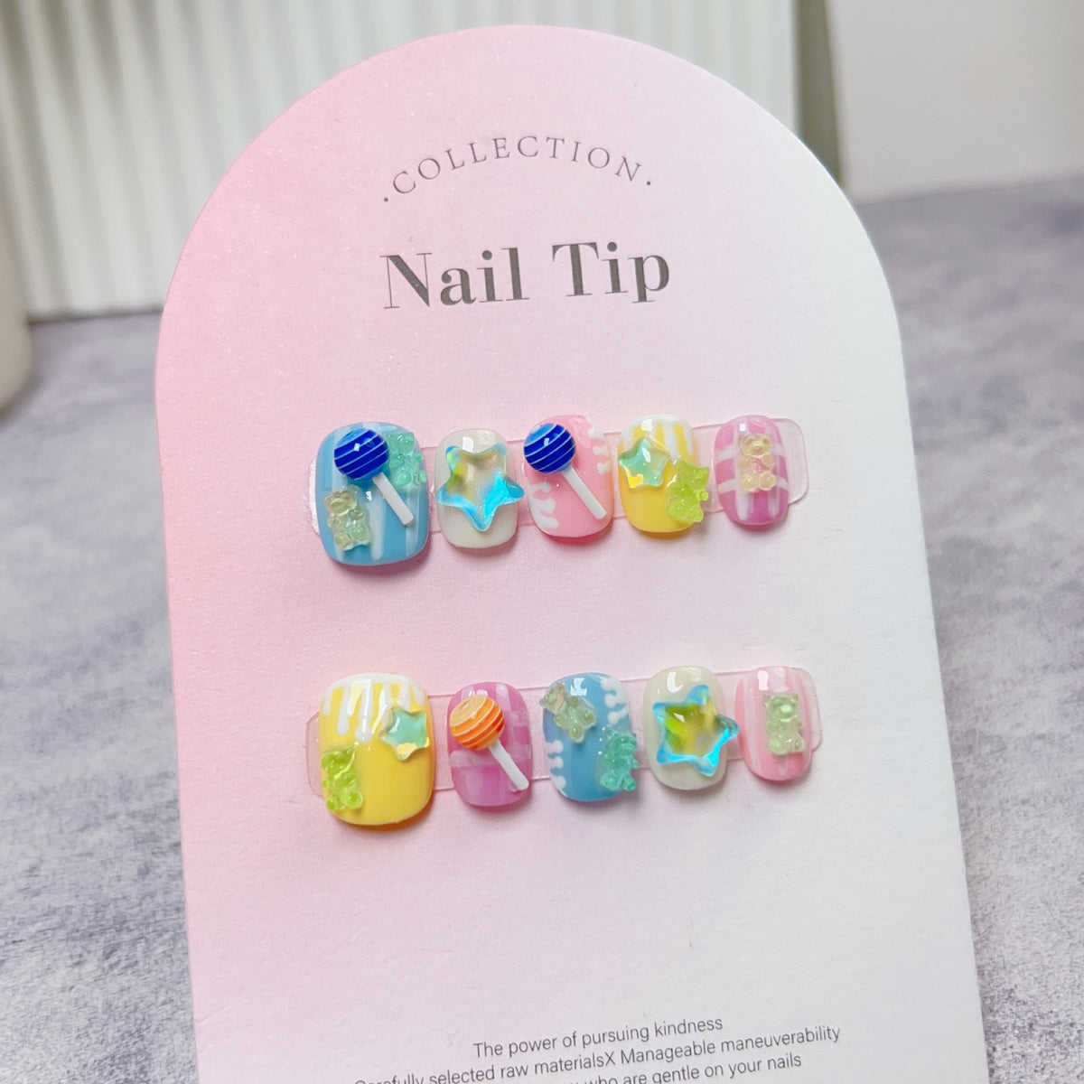 Bunte Candy XINGX Press-on-Nägel zum Aufkleben | LuxeStyle