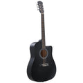 Mattschwarze 41-Zoll Dreadnought Akustikgitarre