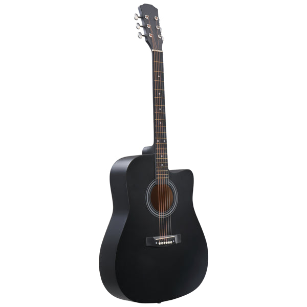 Mattschwarze 41-Zoll Dreadnought Akustikgitarre