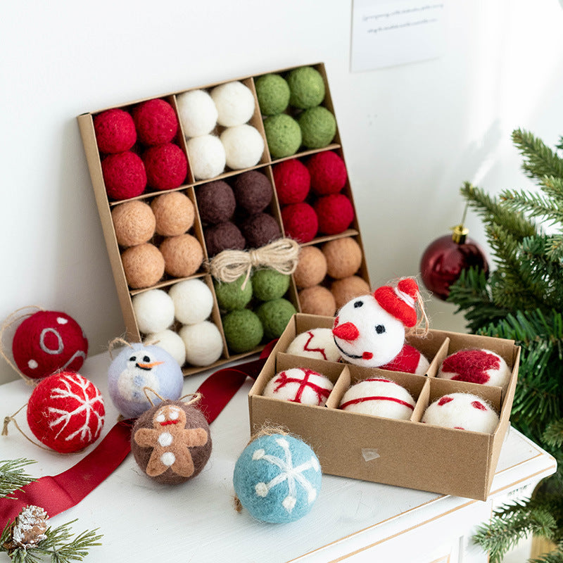 Weihnachtskugeln Filz & Schneeflocken · 36er-Set – Bild 5 | LuxeStyle