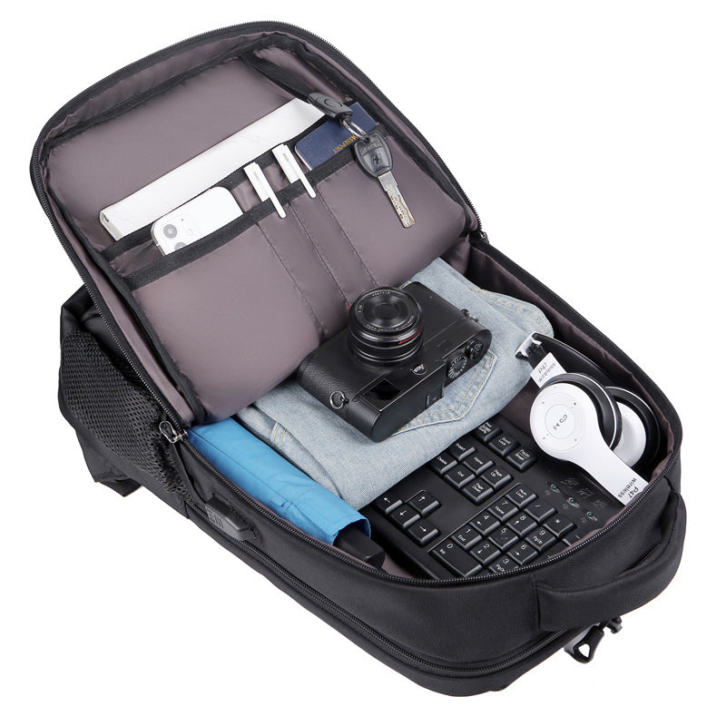 Männer-Computerrucksack – Schwarz – Bild 5 | LuxeStyle