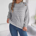 Pullover mit Knopfleiste und Puffärmeln